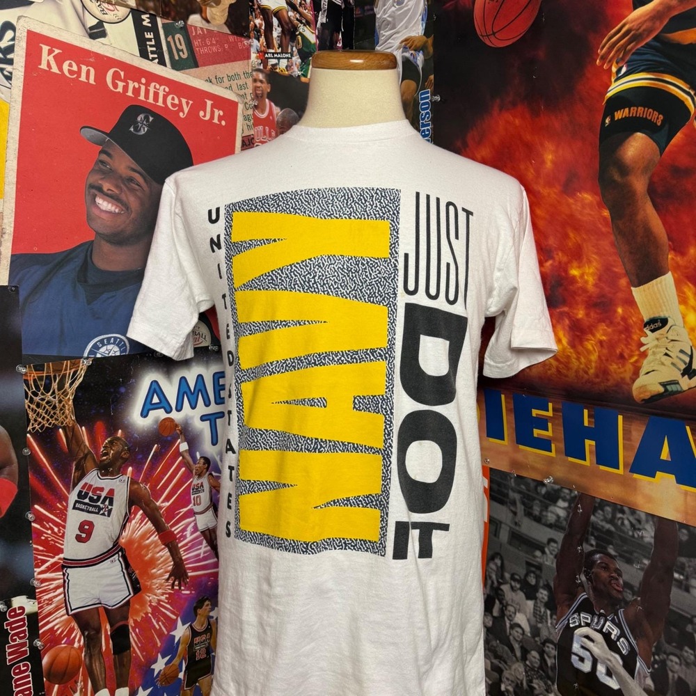 Vintage 90s Untied States Navy Nike Just Do It Graphic T Shirt Mens Sz Medium